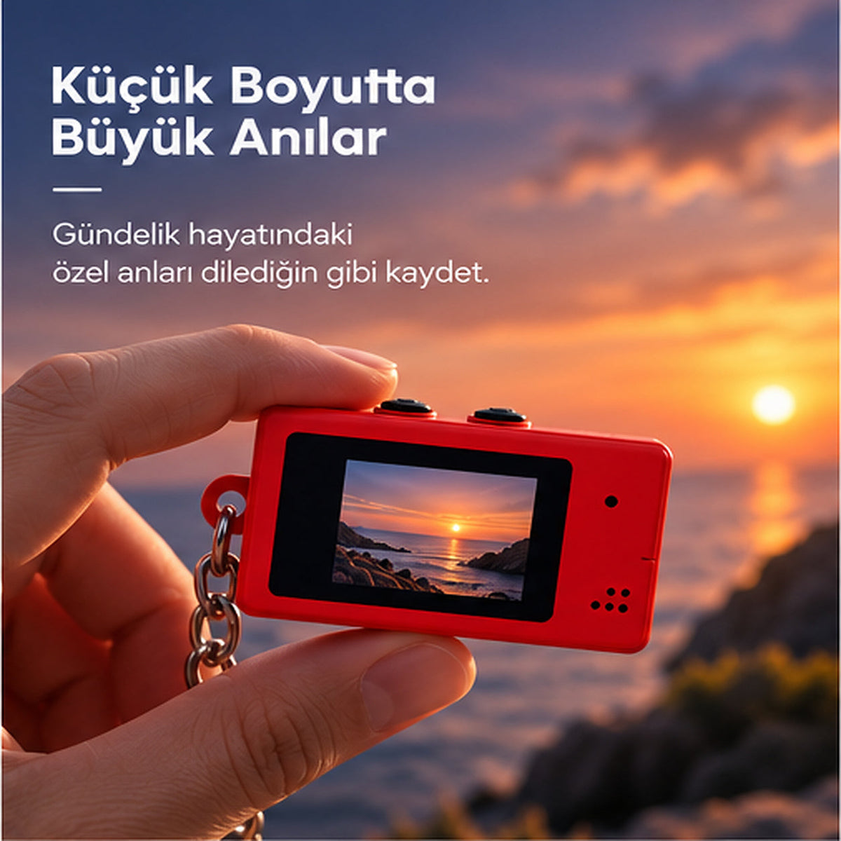 Astelya® Retro Mini Kamera Anahtarlık