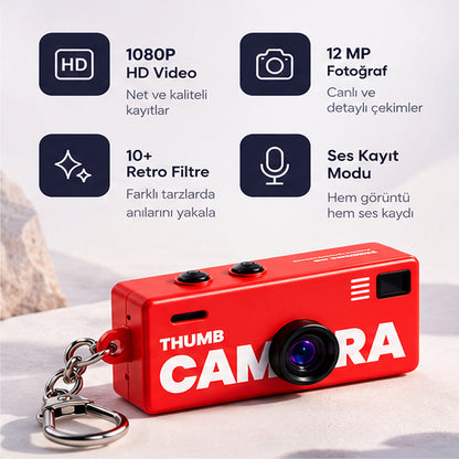 Astelya® Retro Mini Kamera Anahtarlık